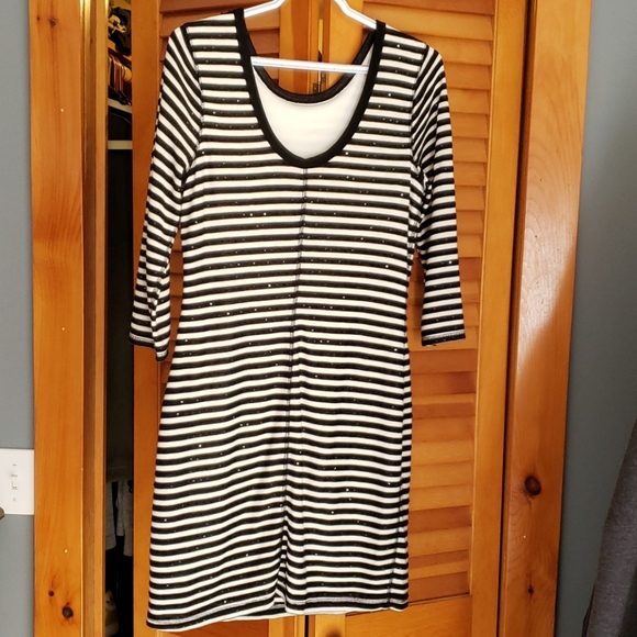 Express Striped Sequin Dress - Picture 3 of 4